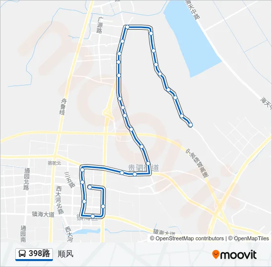 398路 Bus Line Map