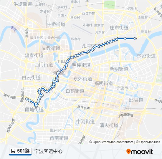 501路 Bus Line Map