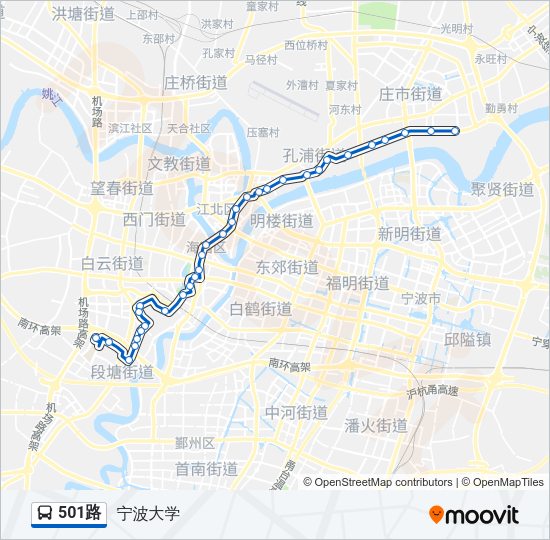 公交501路的线路图