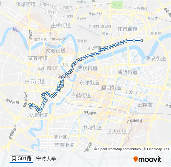 501路 Bus Line Map