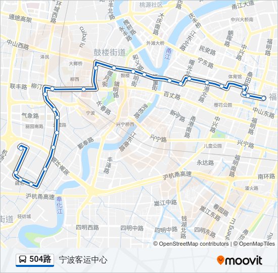 504路 Bus Line Map