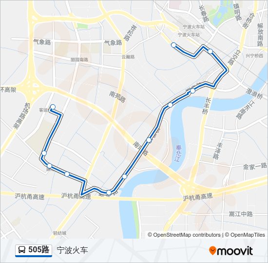 505路 Bus Line Map