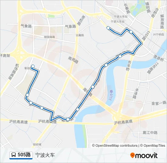 公交505路的线路图
