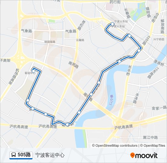 公交505路的线路图