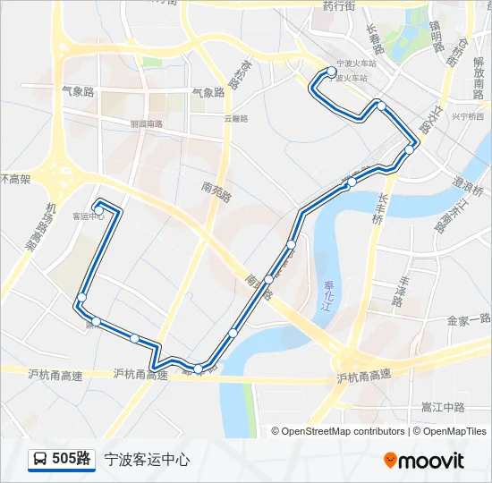 505路 Bus Line Map