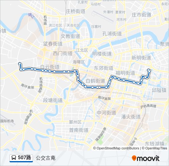 公交507路的线路图