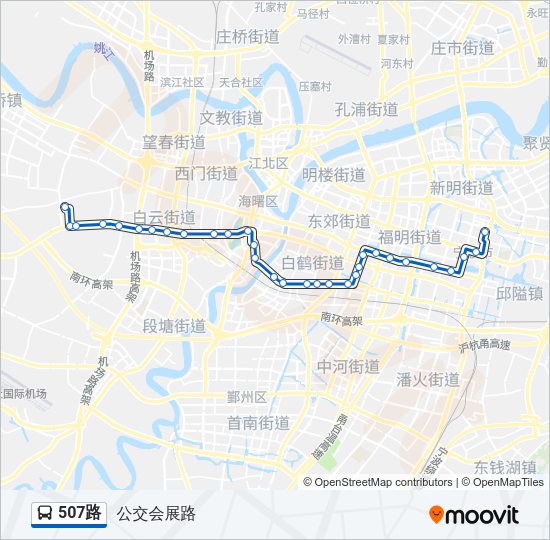 公交507路的线路图