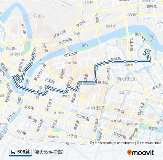 公交508路的线路图