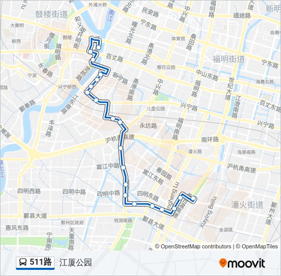 公交511路的线路图