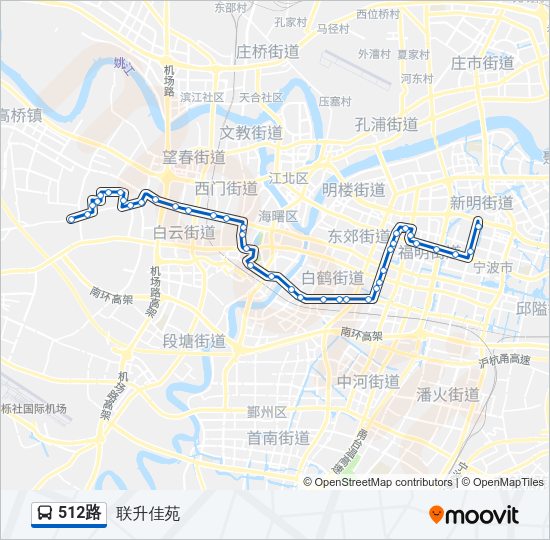 512路 Bus Line Map