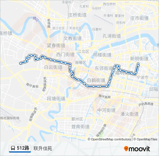 公交512路的线路图