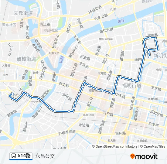 514路 Bus Line Map