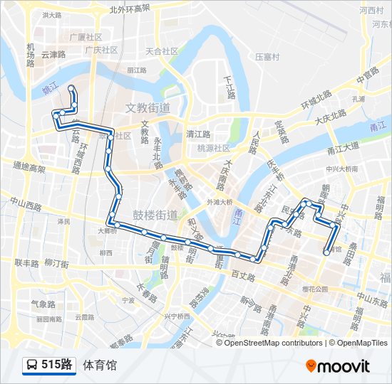 公交515路的线路图