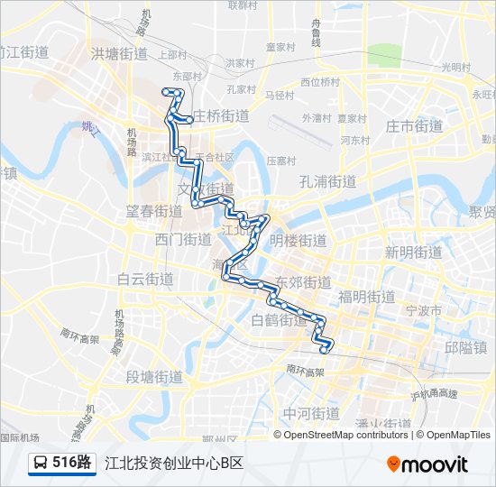 516路 Bus Line Map