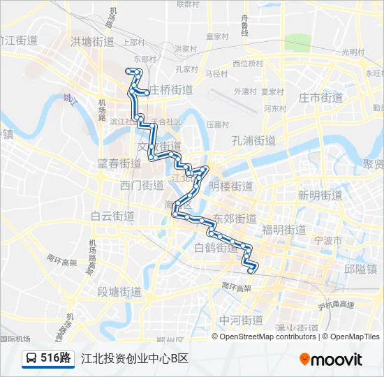 516路 Bus Line Map
