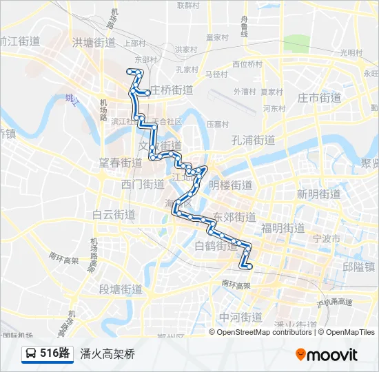 516路 Bus Line Map