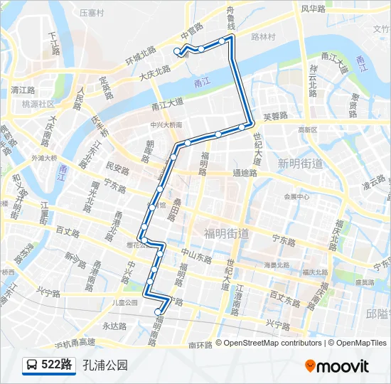 522路 Bus Line Map