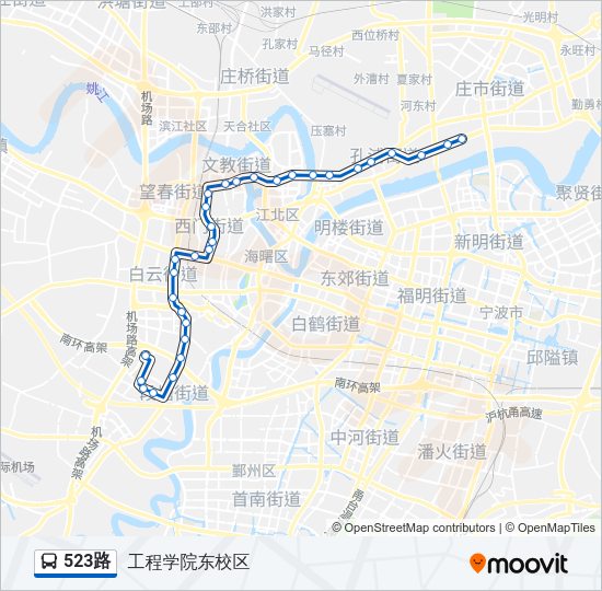 523路 Bus Line Map