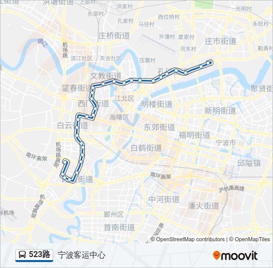 523路 Bus Line Map