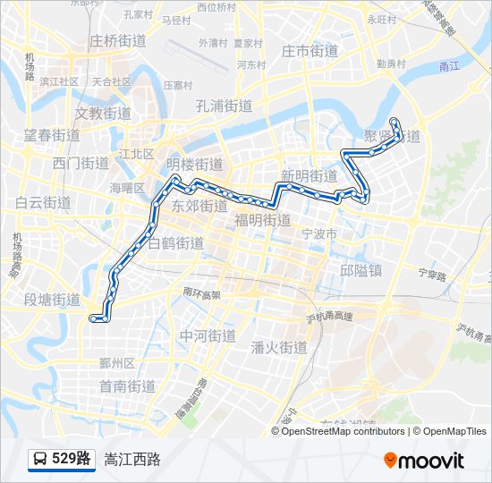 公交529路的线路图
