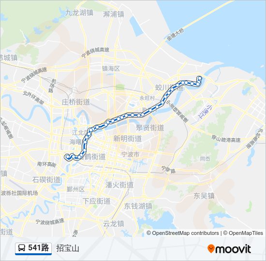公交541路的线路图