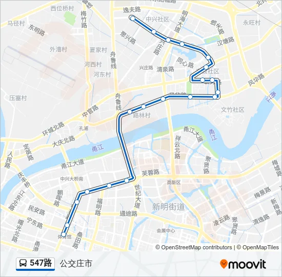 547路 Bus Line Map