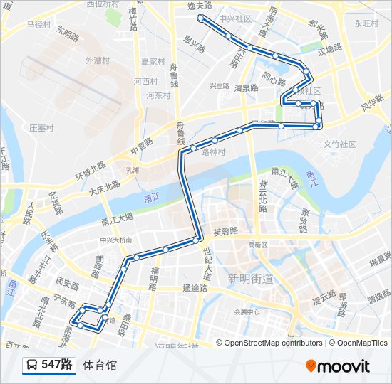 547路 Bus Line Map