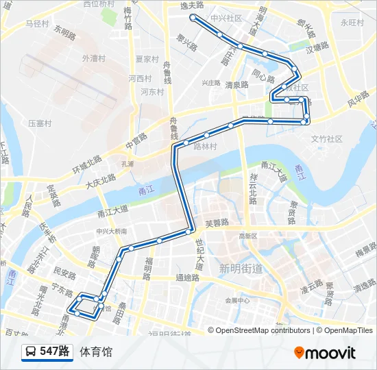 547路 Bus Line Map
