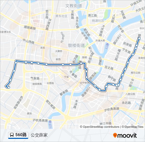 560路 Bus Line Map