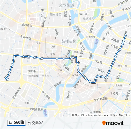 560路 Bus Line Map