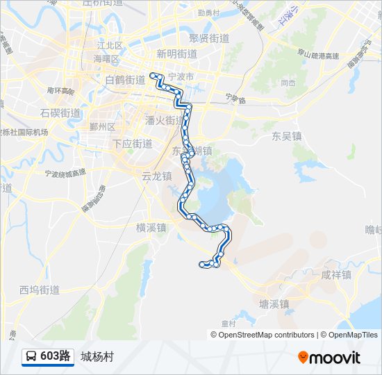 公交603路的线路图