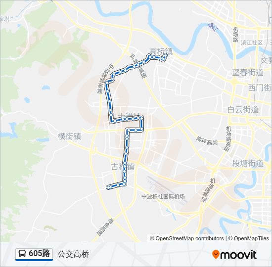 公交605路的线路图