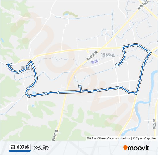 公交607路的线路图