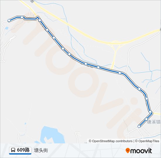 609路 Bus Line Map