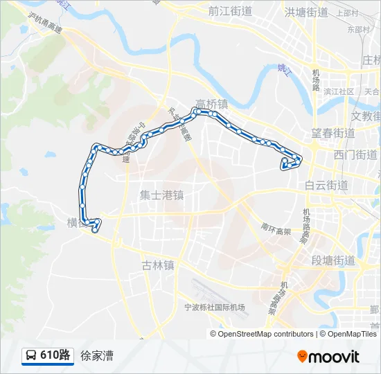 公交610路的线路图