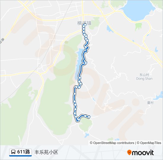 公交611路的线路图