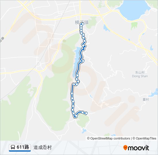公交611路的线路图
