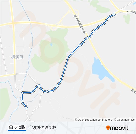公交612路的线路图