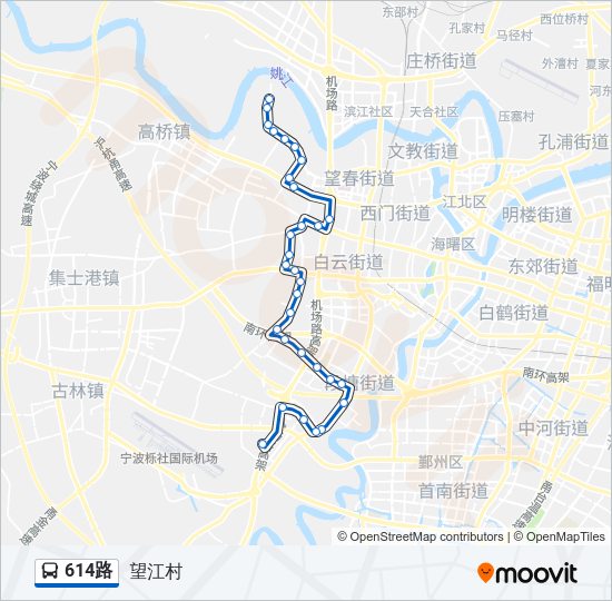 公交614路的线路图