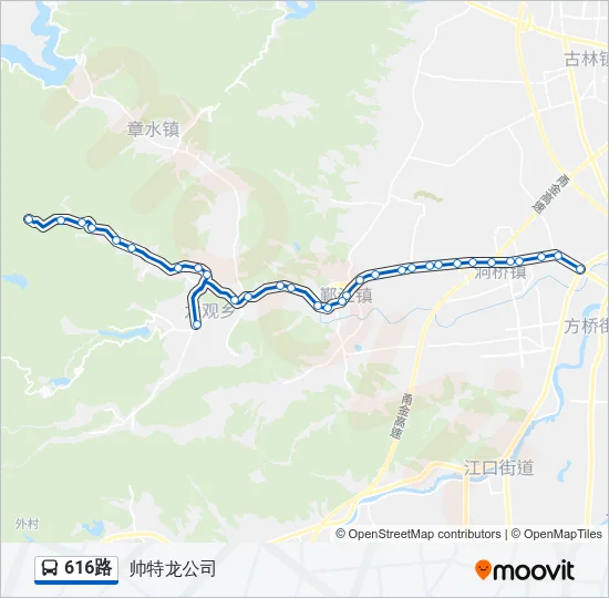 616路 Bus Line Map