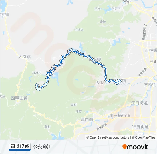 617路 Bus Line Map