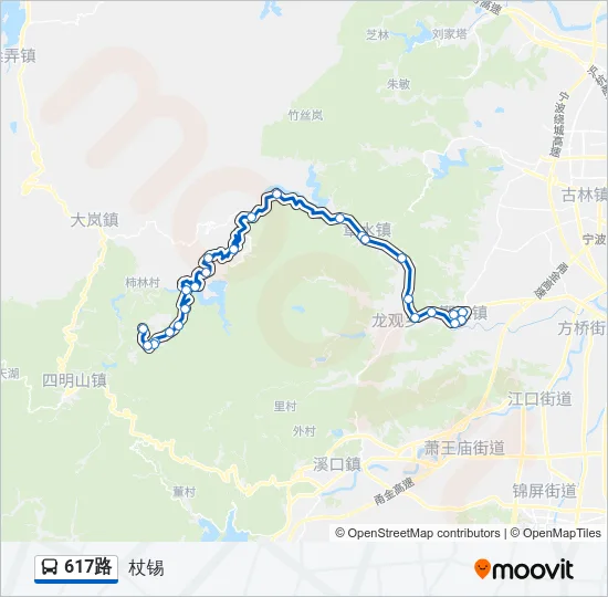 公交617路的线路图