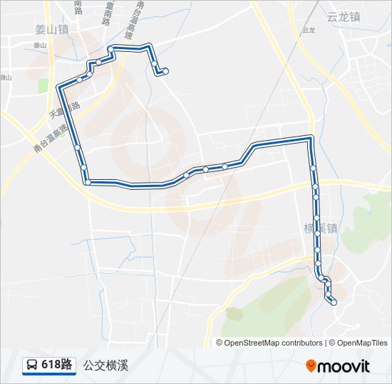 公交618路的线路图