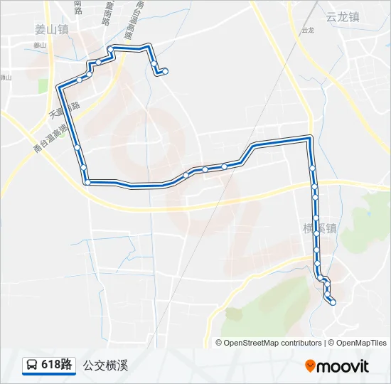 618路 Bus Line Map