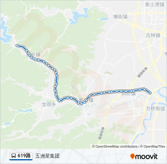619路 Bus Line Map