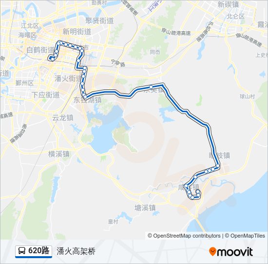 公交620路的线路图