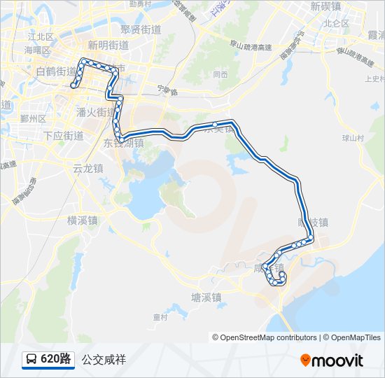 公交620路的线路图