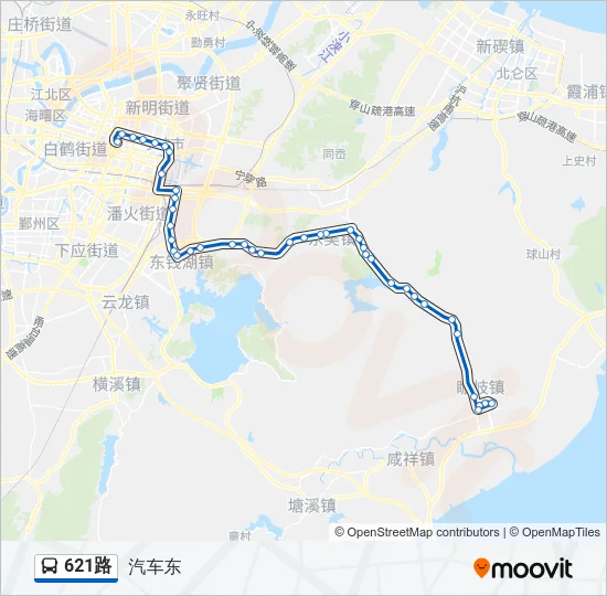621路 Bus Line Map