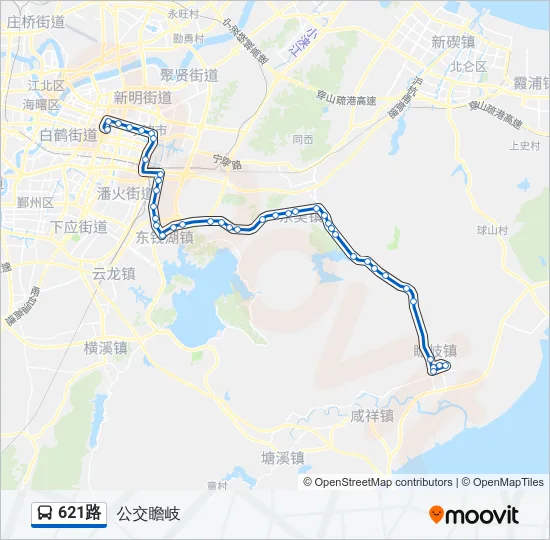 621路 Bus Line Map