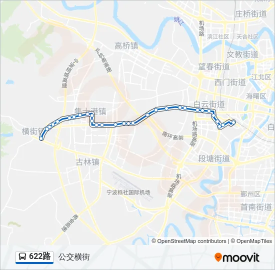 622路 Bus Line Map